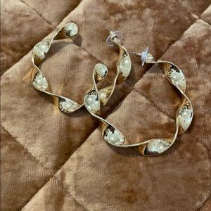 Shiny Gold Baublebar Hoops